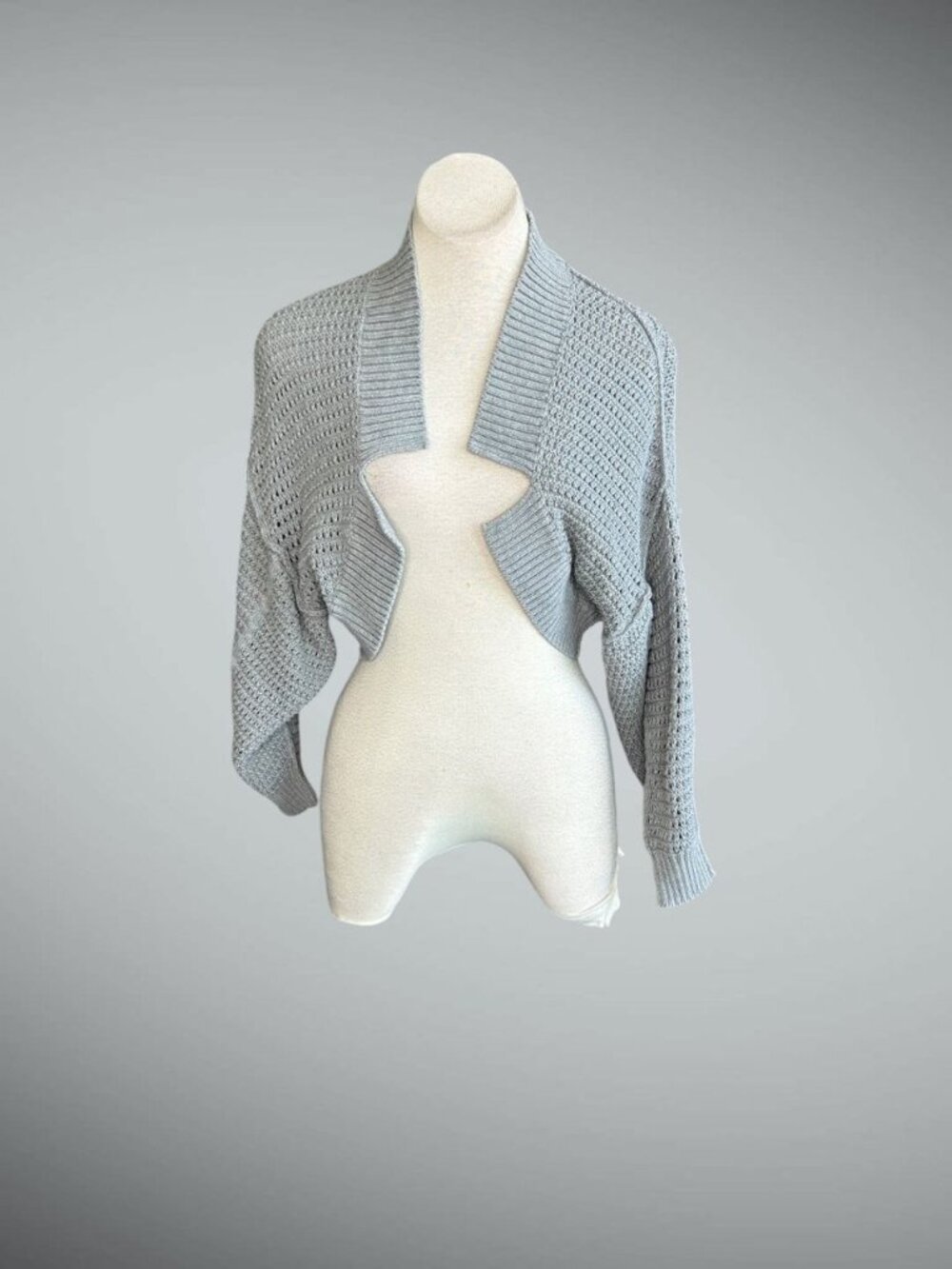 We the Free People Italian Gray Organic Cotton Shrug Sweater Size XS